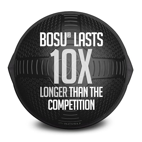 Black BOSU NexGen Balance Trainer - Half-Ball Stability Exercise Equipment, 65cm Diameter, 300lb Capacity