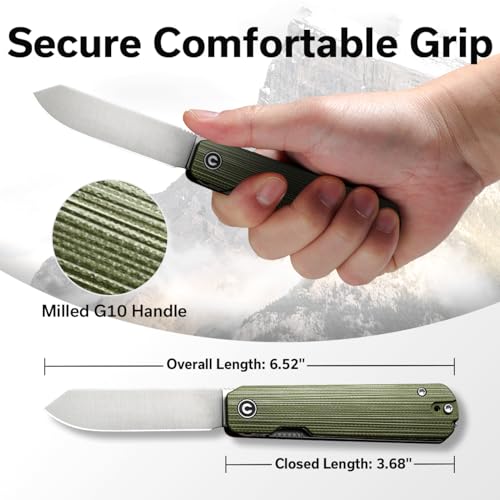 CIVIVI Sendy 3-in-1 Multitool Pocket Knife with Tweezers and Toothpick, Green/Red