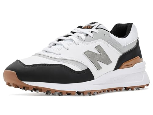 New Balance Men's 997 Golf Shoes White/Black 11 - Waterproof, Lightweight Performance