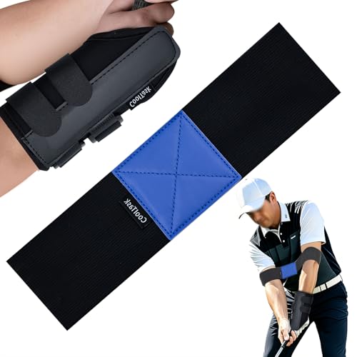 2-Pack Golf Grip Trainer Set with Wrist Support Arm Strap | Training Aids for Consistent Swing