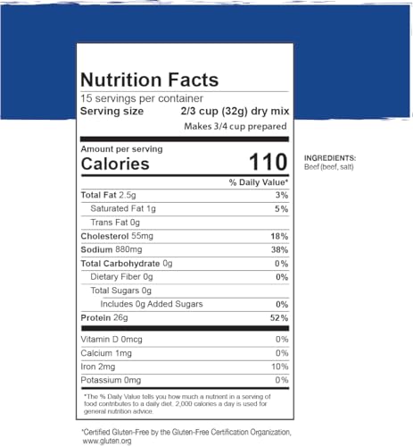 Mountain House Diced Beef Can - Freeze Dried Emergency & Survival Food, Gluten-Free, 14 Servings