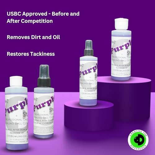 4 oz Purple Bowling Ball Cleaner - USBC Approved for Dirt & Oil Removal