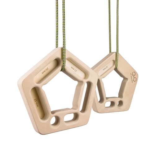 YY Vertical Hang Holds Penta Variation for Climbing Training, Lightweight Birch & Poplar