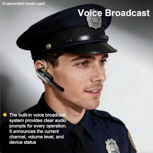 Wireless Mini Walkie Talkies with Noise Cancellation & Touch-to-Talk - 2 Pack