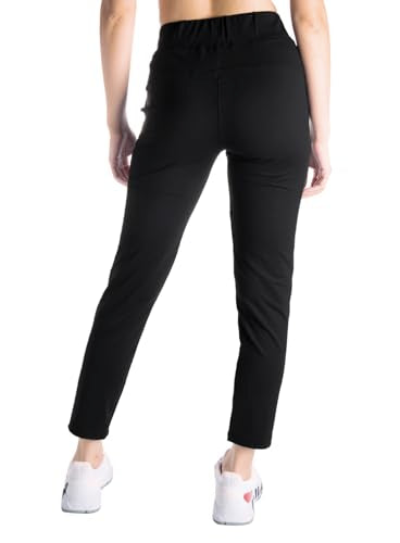 Yogipace Women's 7/8 Ankle Pants with Pockets - Small/24" Inseam, Black