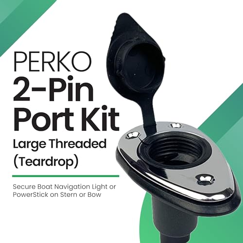 Boat Navigation Light Base - Teardrop Threaded Mount for Bow or Stern - Marine Accessories