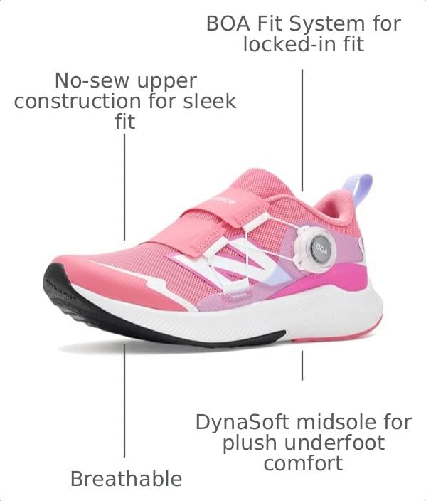 New Balance Kids DynaSoft Reveal v4 BOA Kids' Running Shoes - Little Kid, Double Bubble, Daybreak