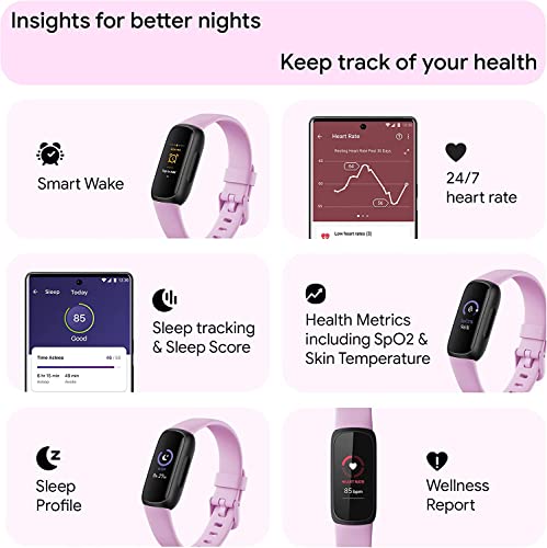 Fitness Tracker with Heart Rate Sleep Monitoring & 2 Bands - Inspire 3 Lilac