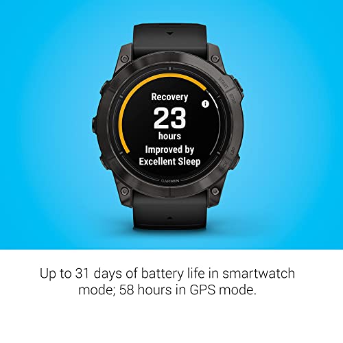 Garmin epix Pro Sapphire 51mm Smartwatch Carbon Gray DLC Titanium & Black Band