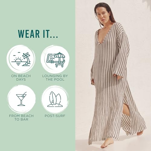 Sand Cloud Grey Kiltan Gauze Beach Cover Up for Women