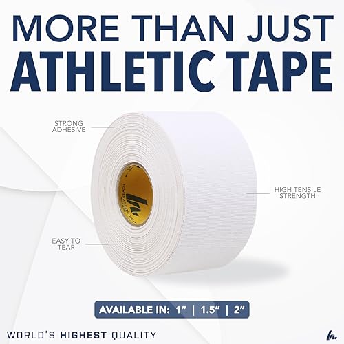 Howies Athletic Tape 1.5" x 15yd White - 32 Pack Pro-Grade Sports & Medical Tape