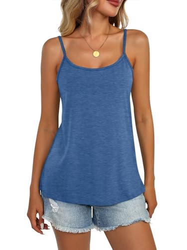 Women's Spaghetti Strap Tank Top - Loose Fit Sleeveless Camisole
