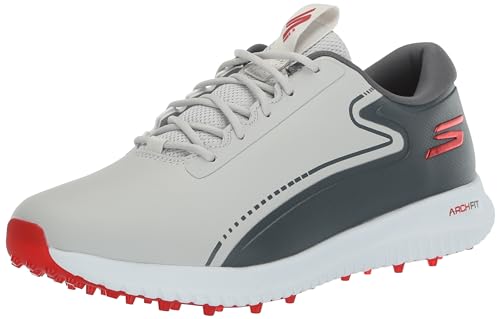 Skechers Men's Max 3 Arch Fit Golf Shoe Grey/Red - Size 9