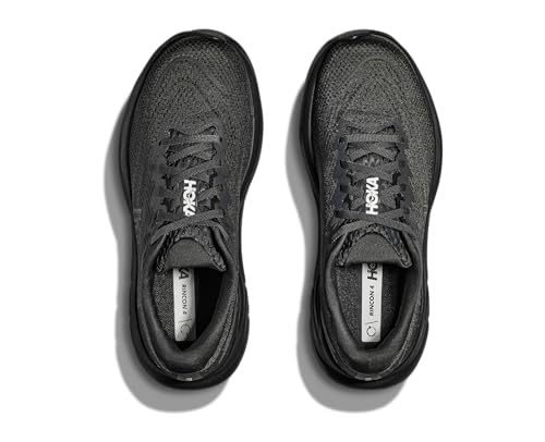 Hoka Womens Rincon 4 Running Shoes 9.5 Black/Black Lightweight Cushion
