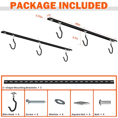 Ceiling Bike Rack for Garage Indoor Storage - Fixed Bracket by Ultrawall