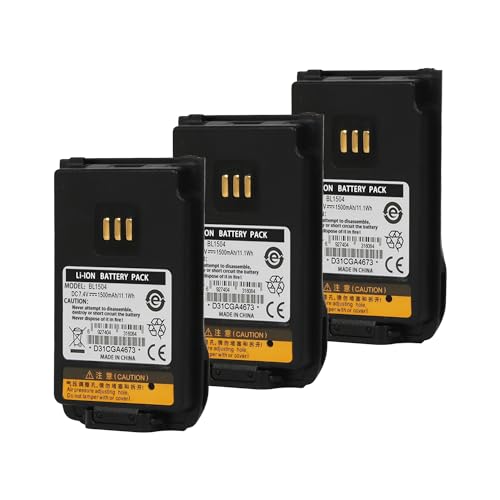 3-Pack 7.4V 1500mAh Battery for Hytera PD682i & Compatible Radios