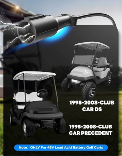 48V Golf Cart Battery Charger for Club Car Precedent & DS 1995-2008 - 15A Overcharge Protection