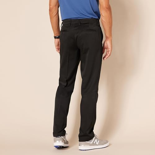 Men's Straight-Fit Golf Pants with All-Day Stretch - Black, 38W x 30L