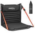 Large Black Inflatable Folding Camping Seat with Back Support