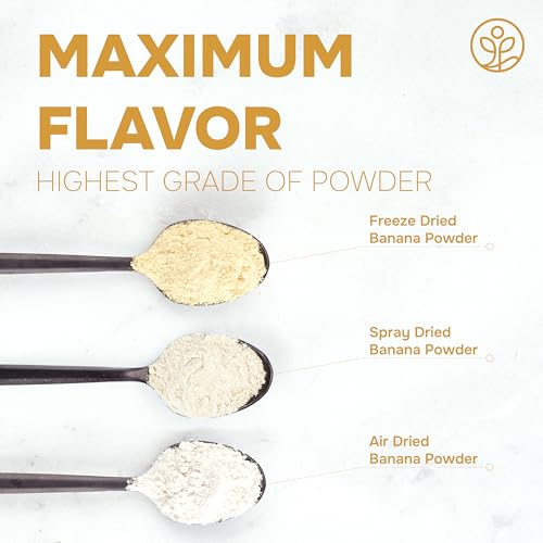 Banana Powder for Smoothies - 5 oz Freeze-Dried Banana Powder, 100% Banana Purée, No Additives (Variation: 5 Ounce Pack of 1)
