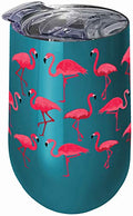 Teal Stainless Steel 16oz Flamingo Tumbler - Double Wall Insulated Drinkware