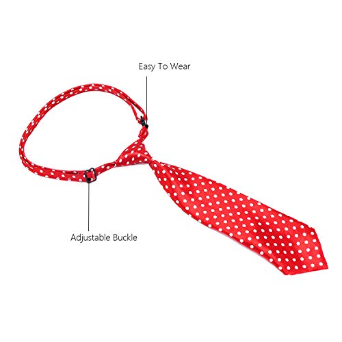 Segarty 10PCS Multi-Colored Large Dog Bow Ties with Adjustable Collar Valentine's Holiday