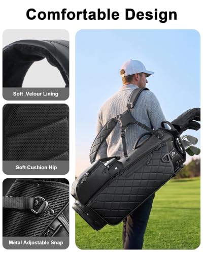 Findway 14-Way Golf Stand Bag with Full-Length Dividers, Waterproof & Lightweight