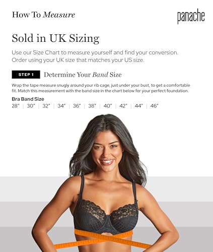 Panache Women's Plus Size Non-Wired Sports Bra 34F Charcoal Gray