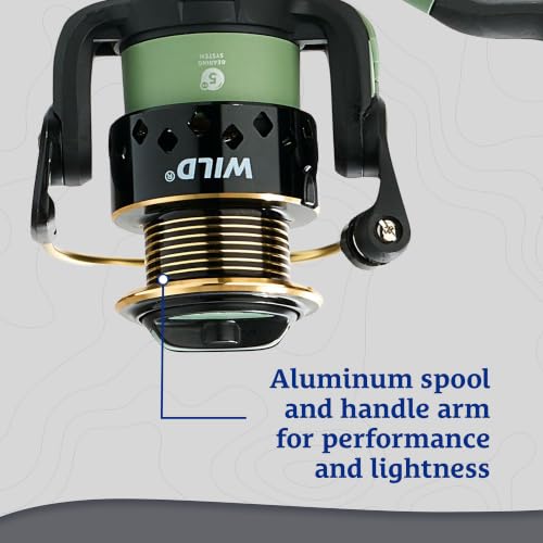 7' Light 2-Piece Spinning Fishing Rod & Reel Combo for Freshwater Species