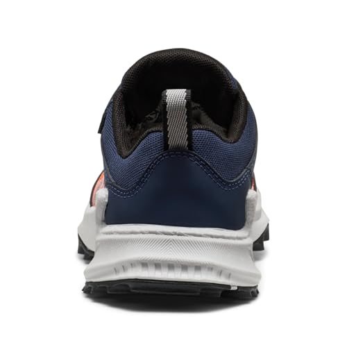 KEEN Kids Zionic Low Height Waterproof All Terrain Hiking Shoes Big Kid Naval Academy Scarlet Ibis
