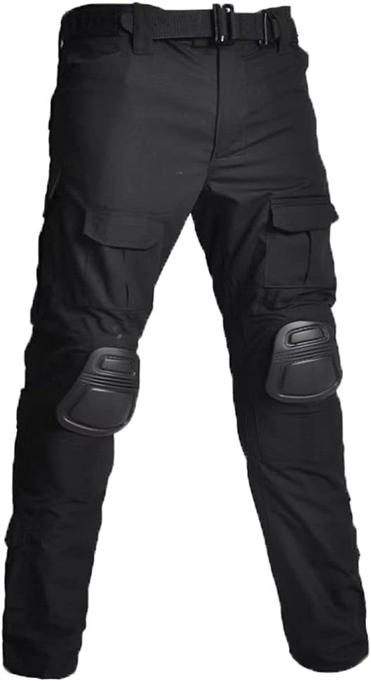 Skiennix Men's Tactical Military Pants - Slim Fit Airsoft Combat Pants with Knee Pads