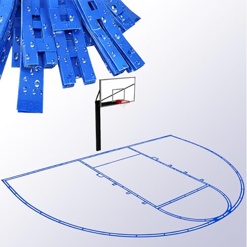 Large Reusable Basketball Court Marking Kit with Stencils & Accessories