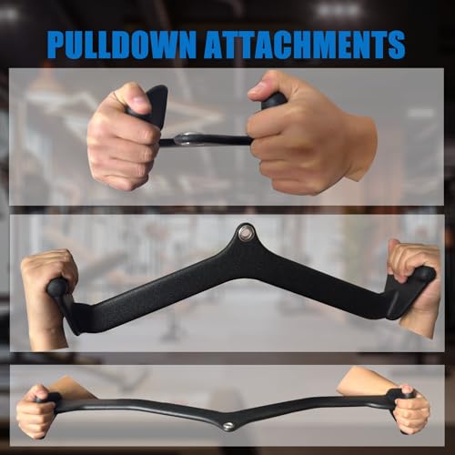 BLUSLM LAT Pulldown Bar Attachments Style 03 - V-Shaped Cable Machine Handle for Back & Triceps