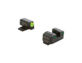 AMERIGLO Trooper Series - Three-Dot Green Tritium Design Springfield Set Front Outline LumiGreen Fits Hellcat OSP