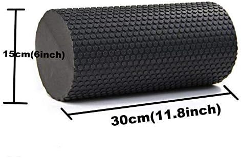 VIPELE High-Density Foam Roller - Round Massage & Muscle Recovery Tool | 11.8" x 6" (Black)