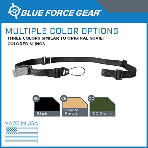 Blue Force Gear OD Green 2-Point Adjustable Carry Sling for AK, Airsoft, Hunting
