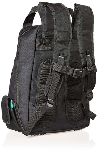 Amazon Basics Tool Backpack with LED Light, 55 Pockets, Padded Straps — Durable Storage Bag for Tools, Black (Variation of Backpack)