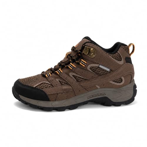 Kids Waterproof Hiking Boots - Merrell Moab 2 Mid WTRPF 5 Big Kid Earth