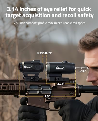 CVLIFE Solar & 5X Magnifier Combo for Rifles