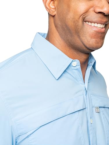 Insect Shield Men's Elements Lite Long Sleeve Mosquito-Repellent Shirt Sky Blue X-Large