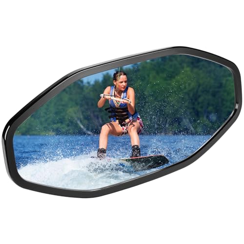 KEMIMOTO 14x7 Marine Rear View Mirror for Boat, Universal Watercraft Tow Mirror