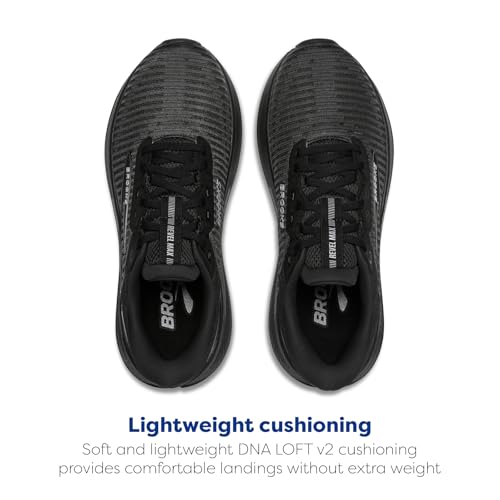 Brooks Men’s Revel Max Running Shoe - Black/Black/Ebony 12