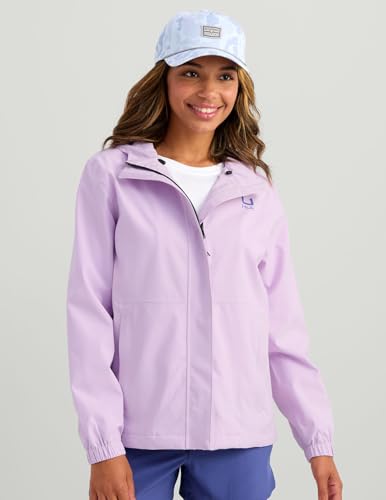 HUK Women's Storm Heavy Duty Waterproof Rain Jacket - Orchid Bloom, Large