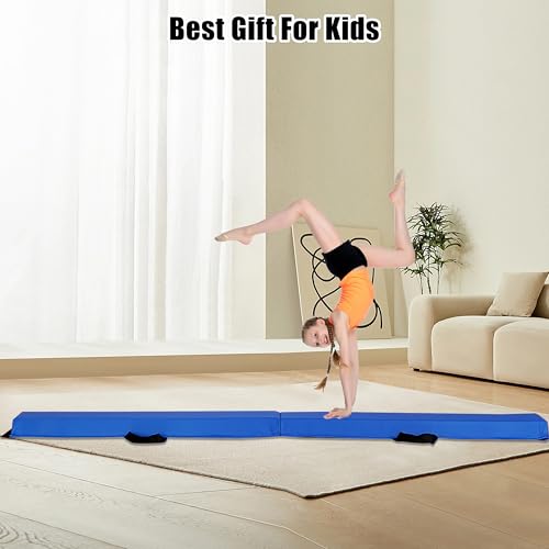 Folding Gymnastics Balance Beam for Kids - 4, 6, 8, 9, 10 Ft Stable Foam Exercise Beam