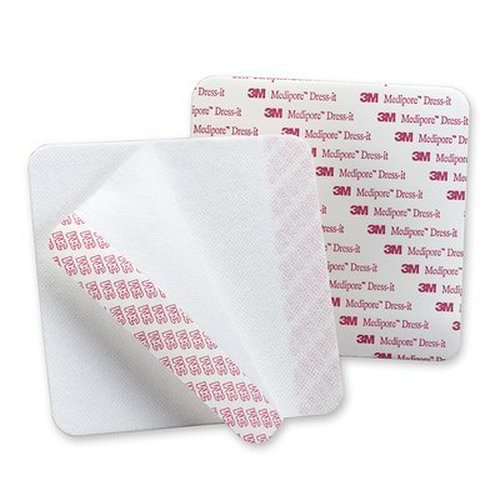 3M Medipore Dress-It Pr-Cut Dressing Cover, Non-Sterile, Soft Cloth, White, 5 7/8 x 5 7/8 in, 25 Count, 1 Pack