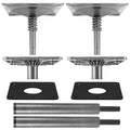 Marine Boat Seat Pedestal Mount Kit - Adjustable 3/4" Pin & 7x7 Base Plate