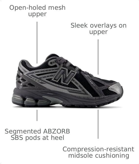 New Balance Boys' 1906 Sneakers - Phantom 5, Flexible Cushioning, Shock Absorption