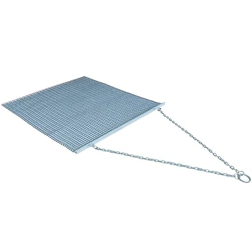 Heavy-Duty Zinc-Plated Steel Mesh Field Surface Leveling Drag Mat 4x4 - Yard Tuff
