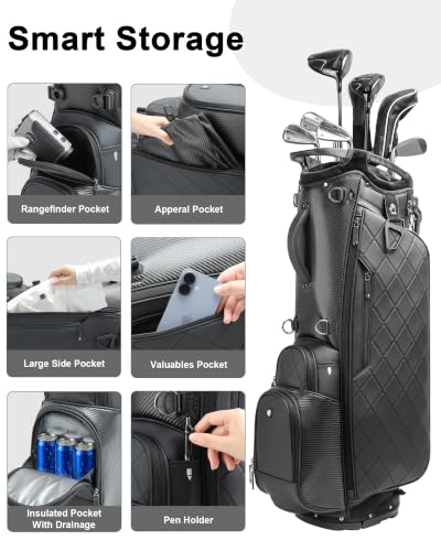 Findway 14-Way Golf Stand Bag with Full-Length Dividers, Waterproof & Lightweight