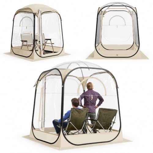 Pop Up Sports Tent with Clear Bubble Design - 50x50x67 Inches, Waterproof Outdoor Shelter